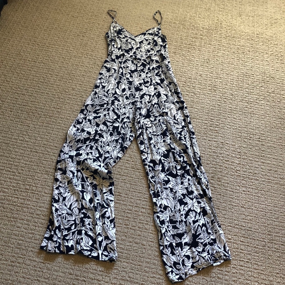 Topshop Blue and White Romper
